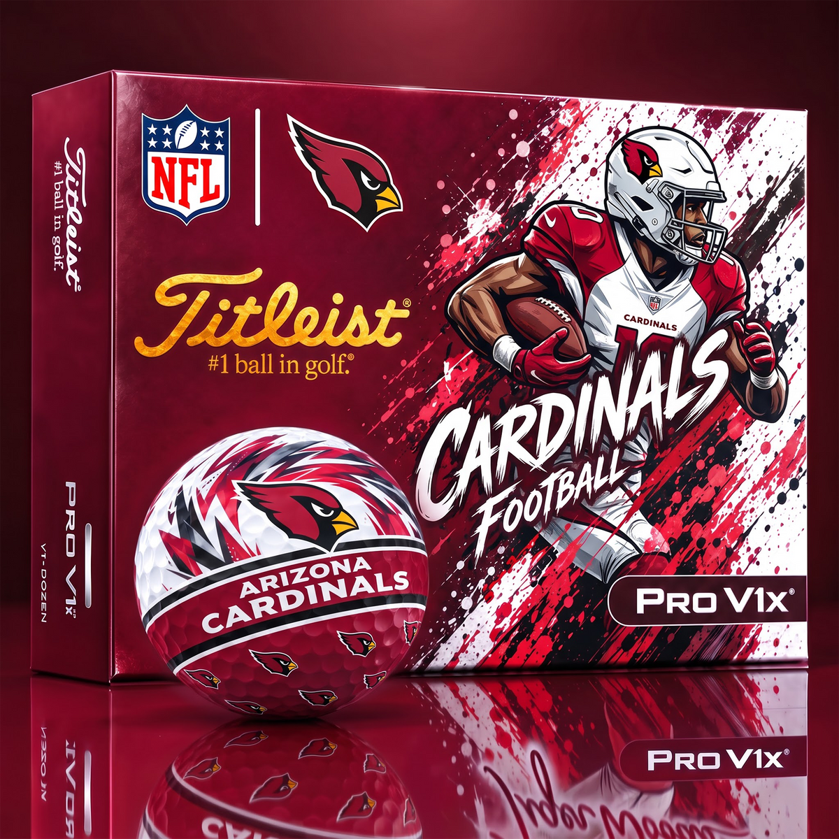 AC x Custom NFL Dynamic Paint Splatter Golf Balls