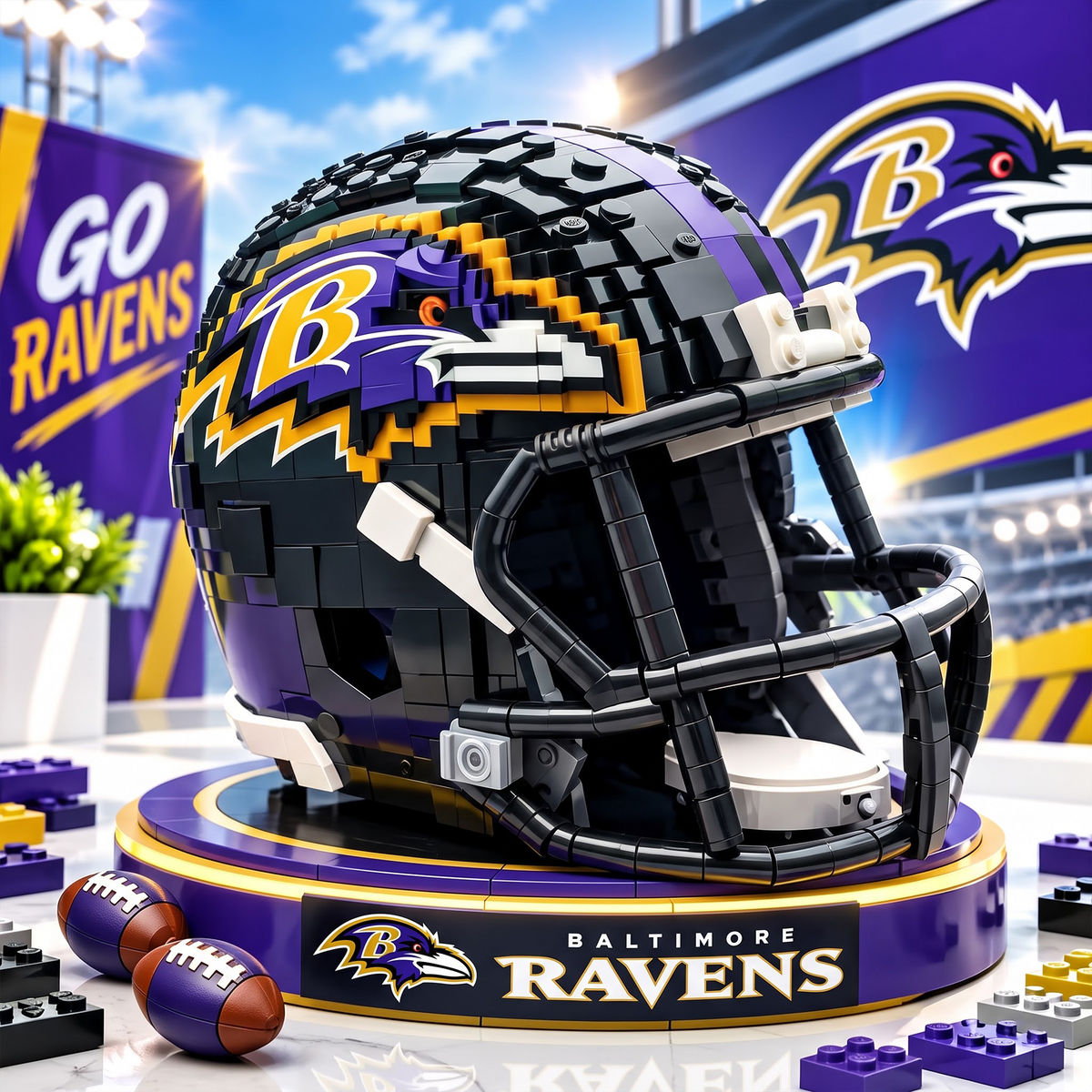 BAL X Premium NFL Football Helmet Building Block Set