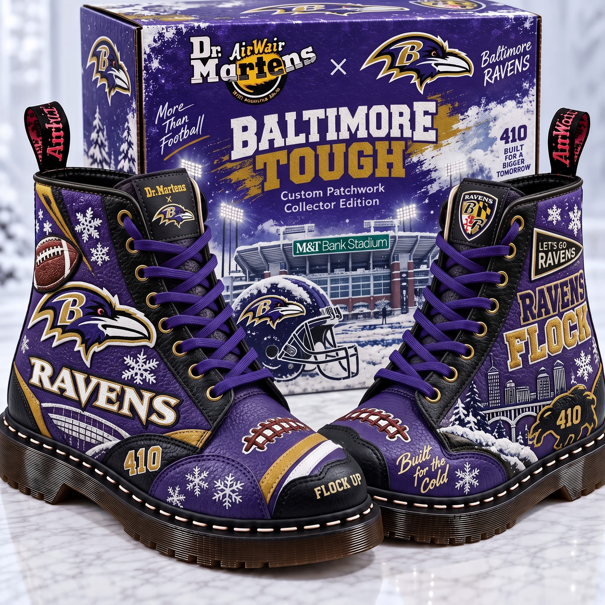 BAL X Premium NFL Leather Lace-Up Boots
