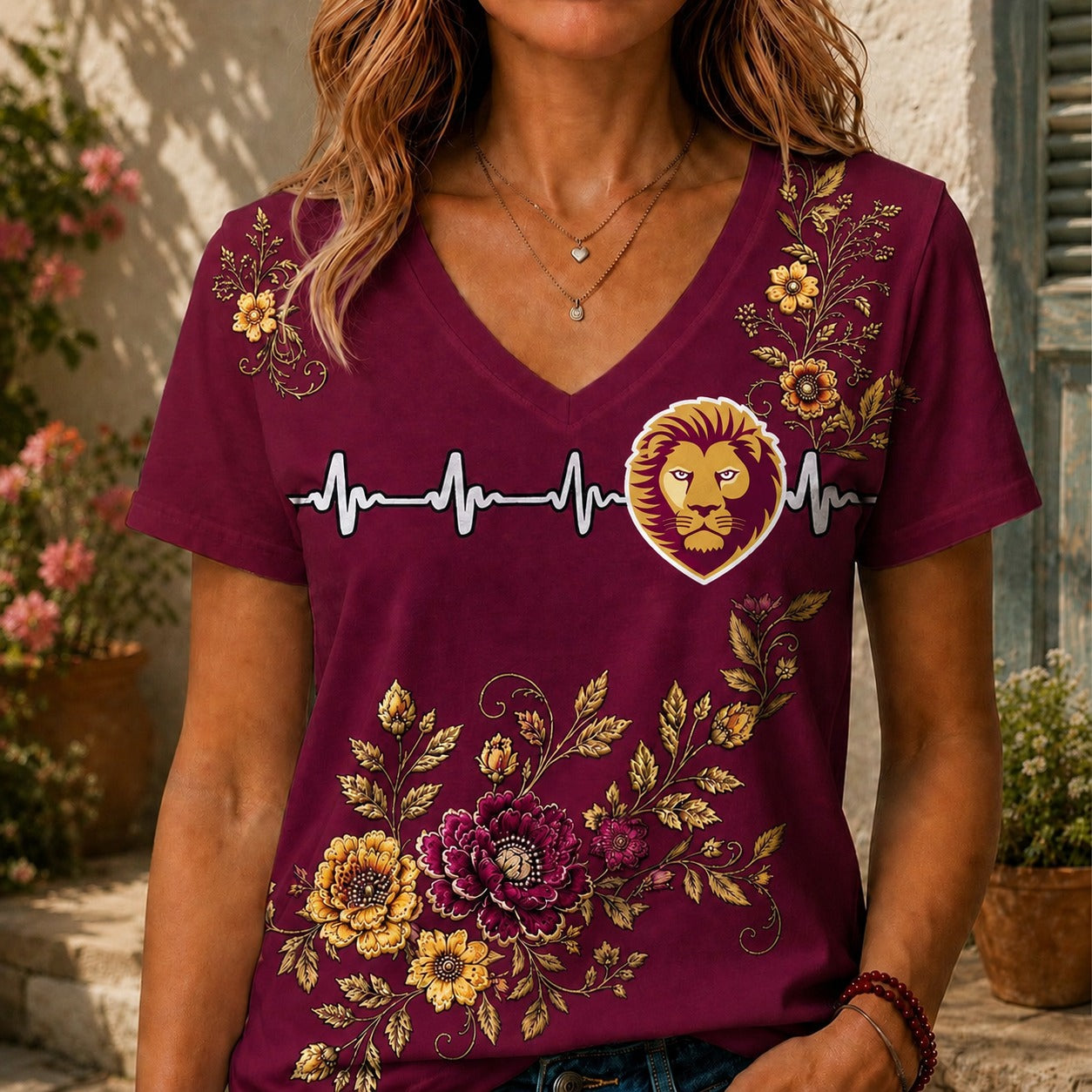 BL x AFL Luxury Women V-Neck Shirt