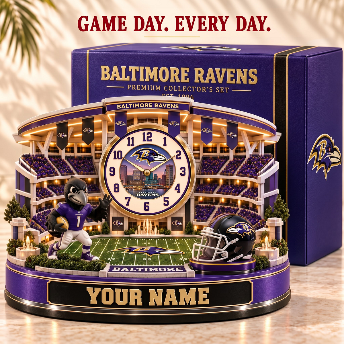 BR x Premium NFL Home Decorative Table Clock