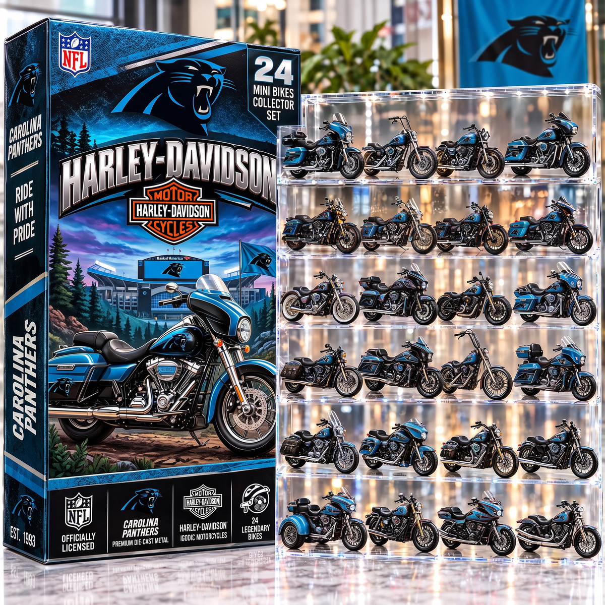 CAR X NFL 24-Day Countdown Blink Box Cruiser Motorcycles Set