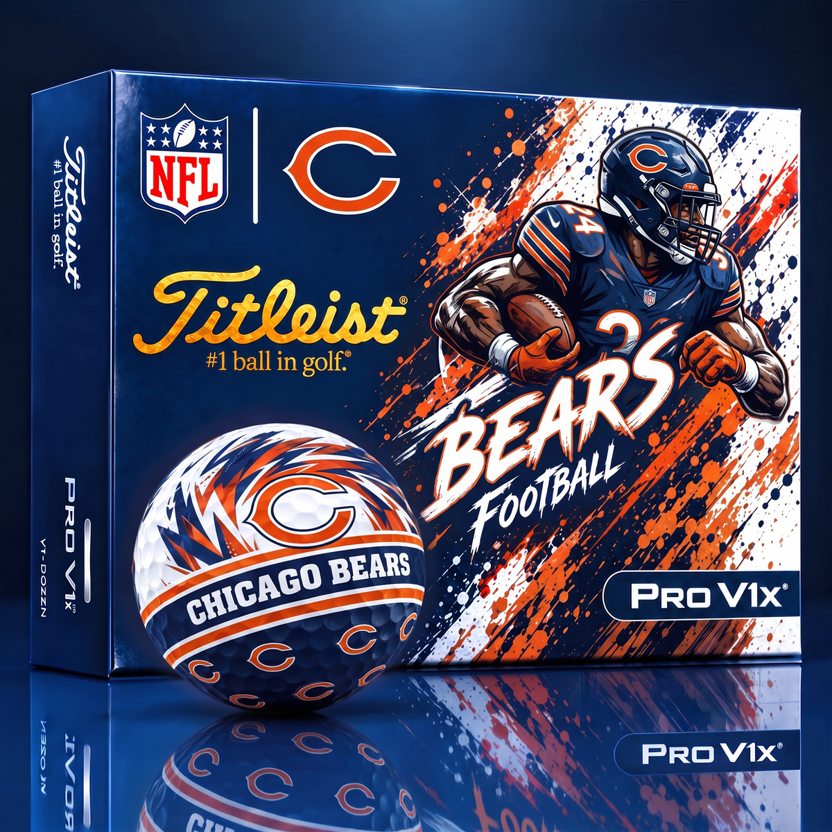 CB x Custom NFL Dynamic Paint Splatter Golf Balls