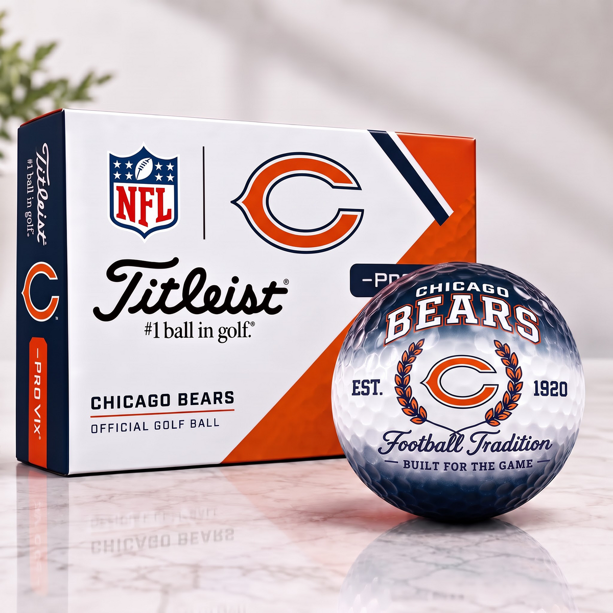 CHI X Custom NFL Football Tradition Golf Ball Set