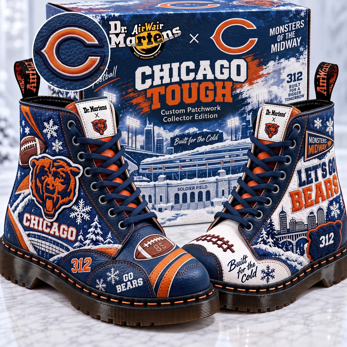 CHI X Premium NFL Leather Lace-Up Boots