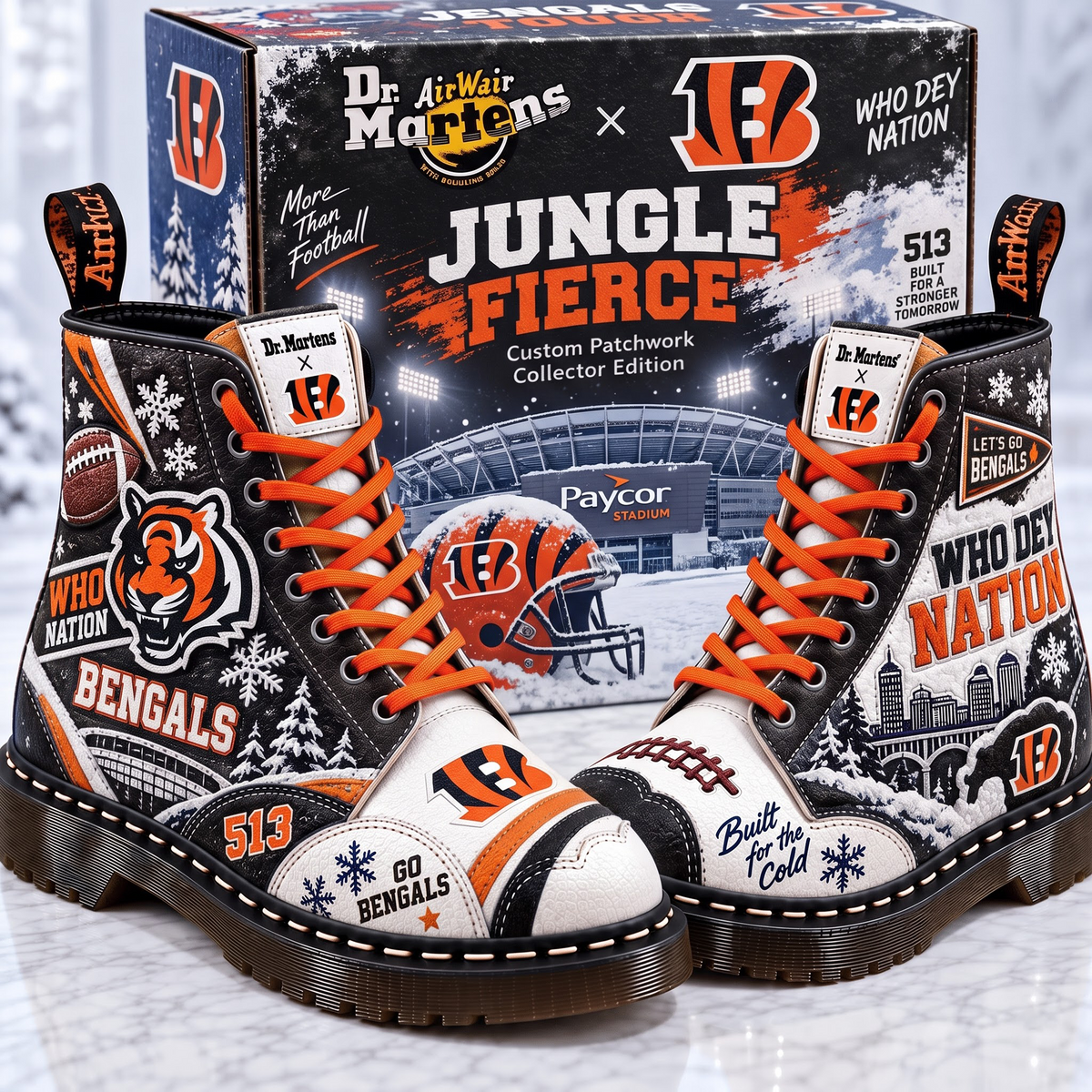 CIN X Premium NFL Leather Lace-Up Boots