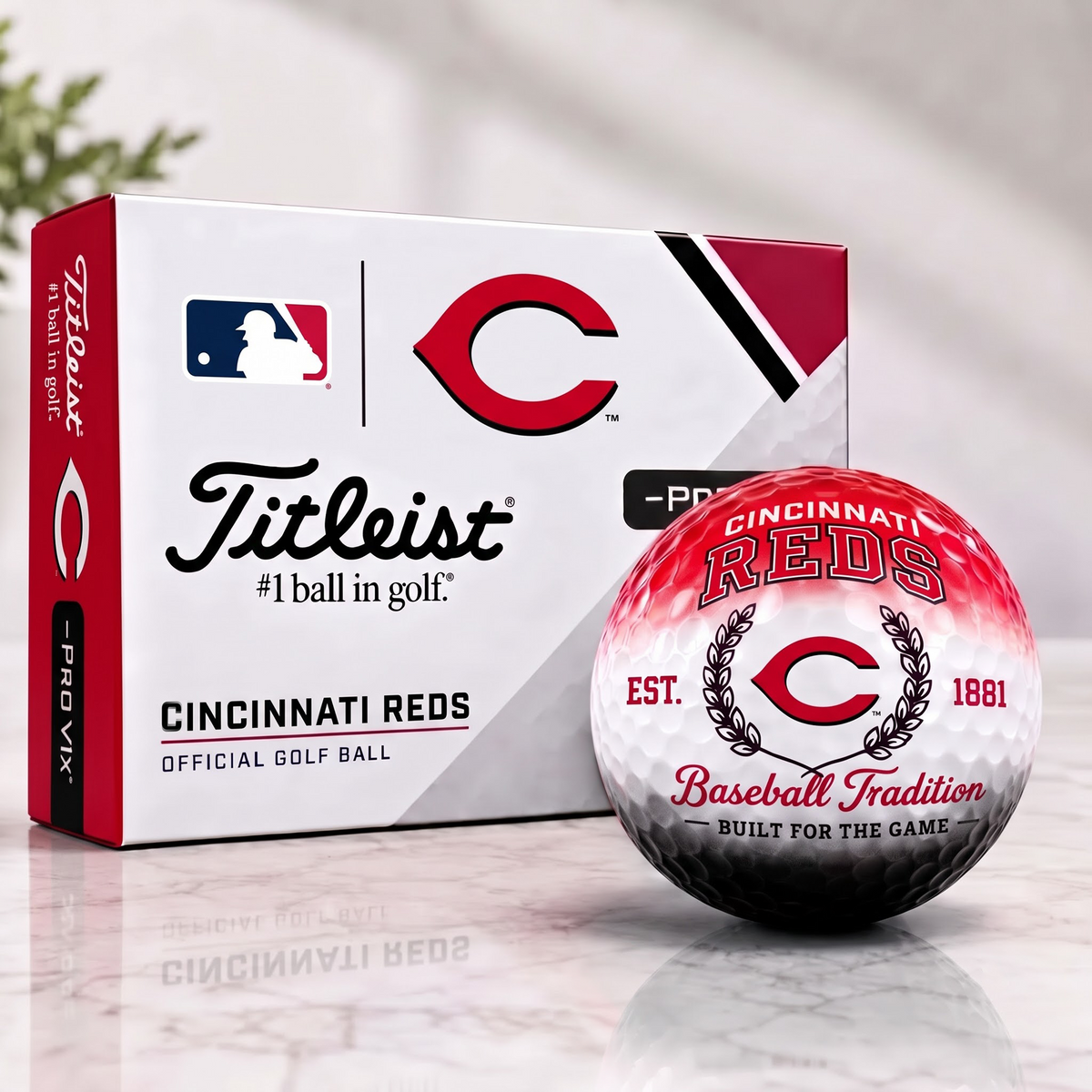 CIN x Custom MLB Football Tradition Golf Ball Set