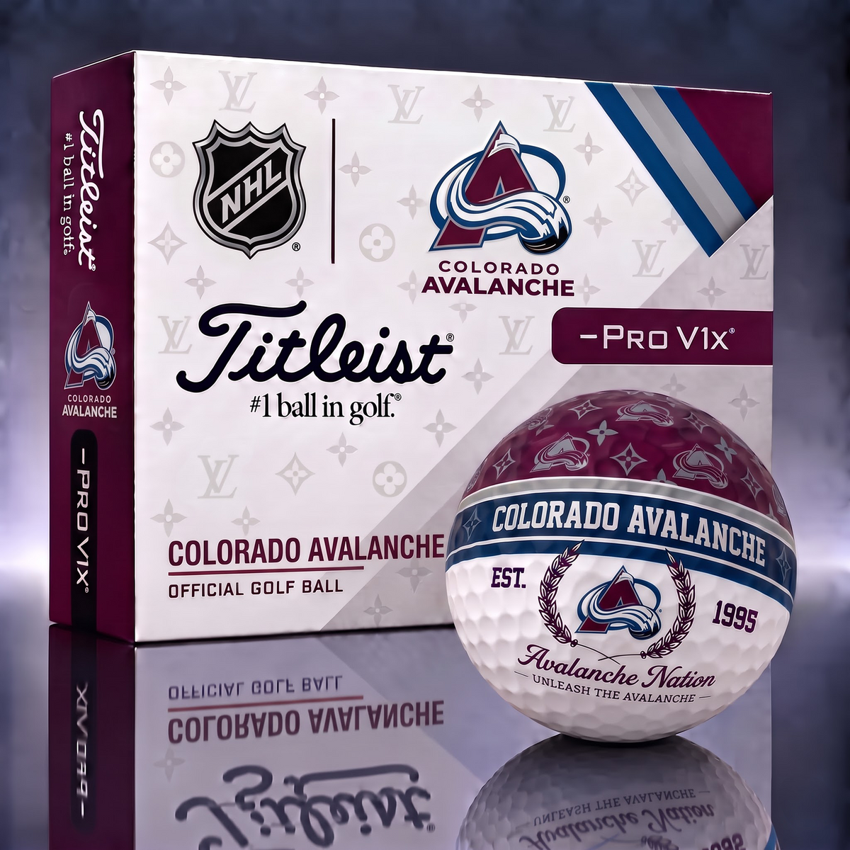 COL X NHL Custom LV x Titleist Pro V1 Golf Balls Set