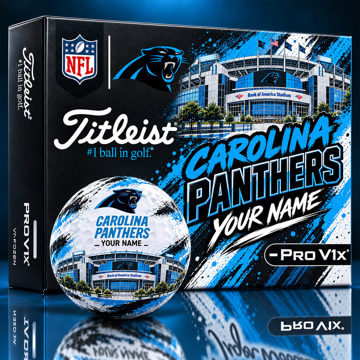 CP x Personalized NFL Team Home Stadium Edition Golf Balls Set