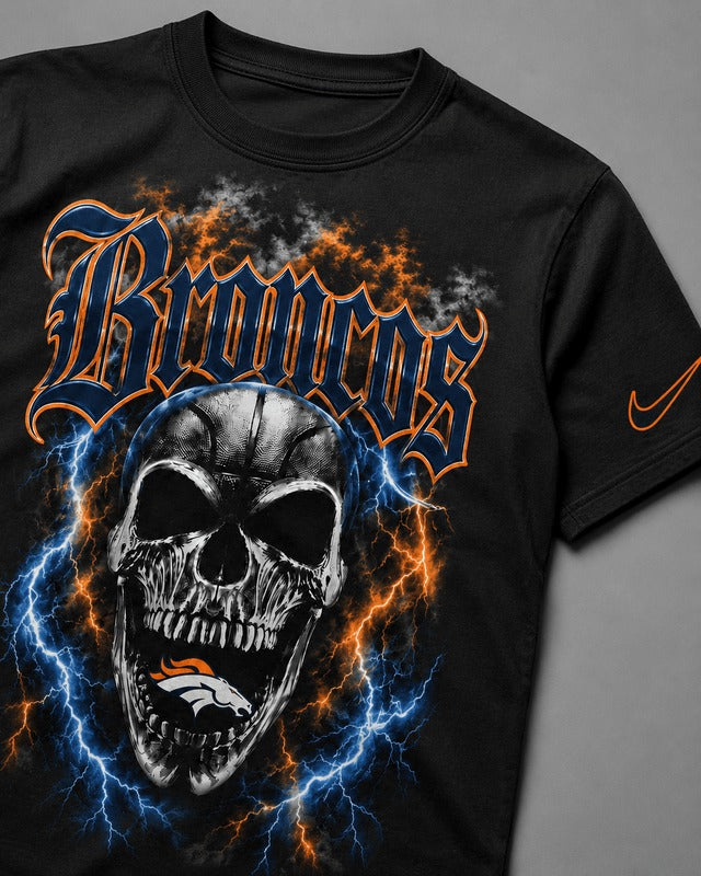 DB Premium NFL Premium Skull Lightning Graphic T-Shirt