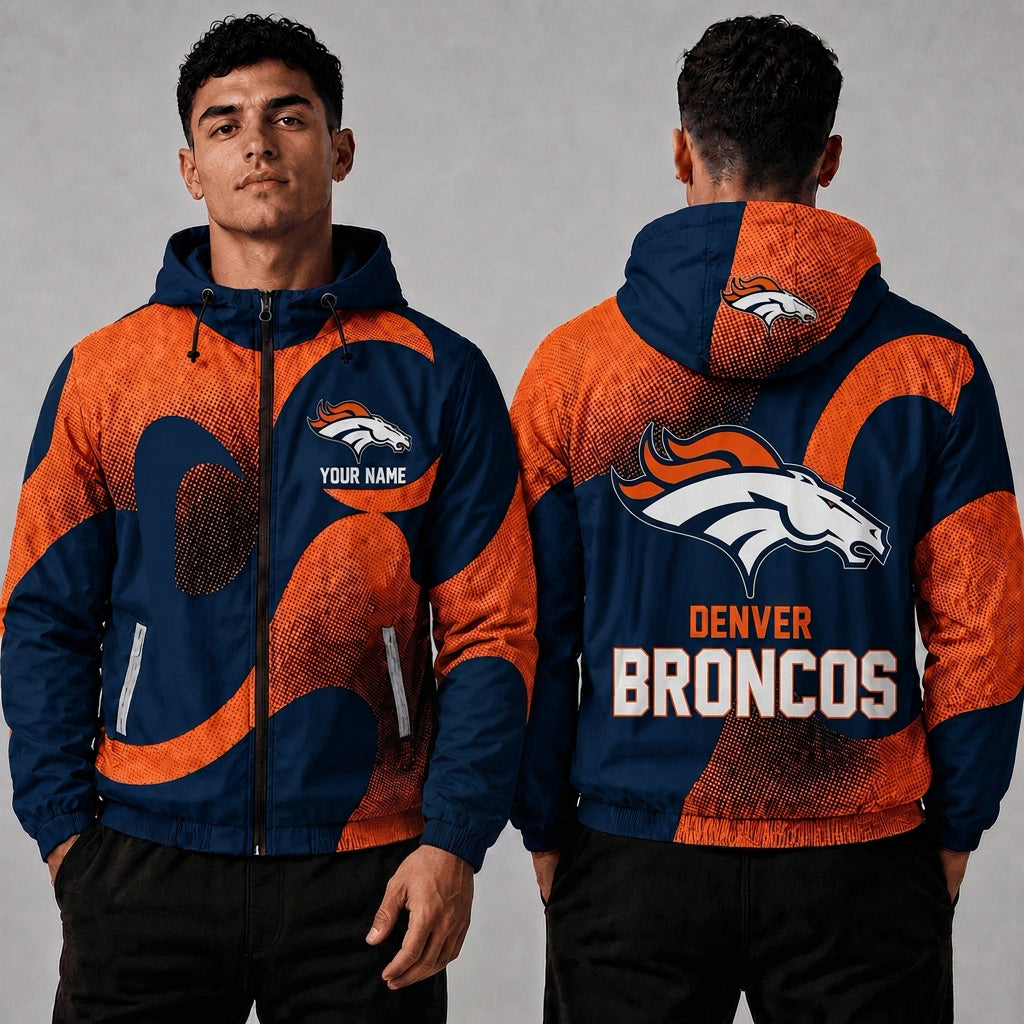 DB x NFL Premium Windbreaker Jacket Personalized Gift For Fan