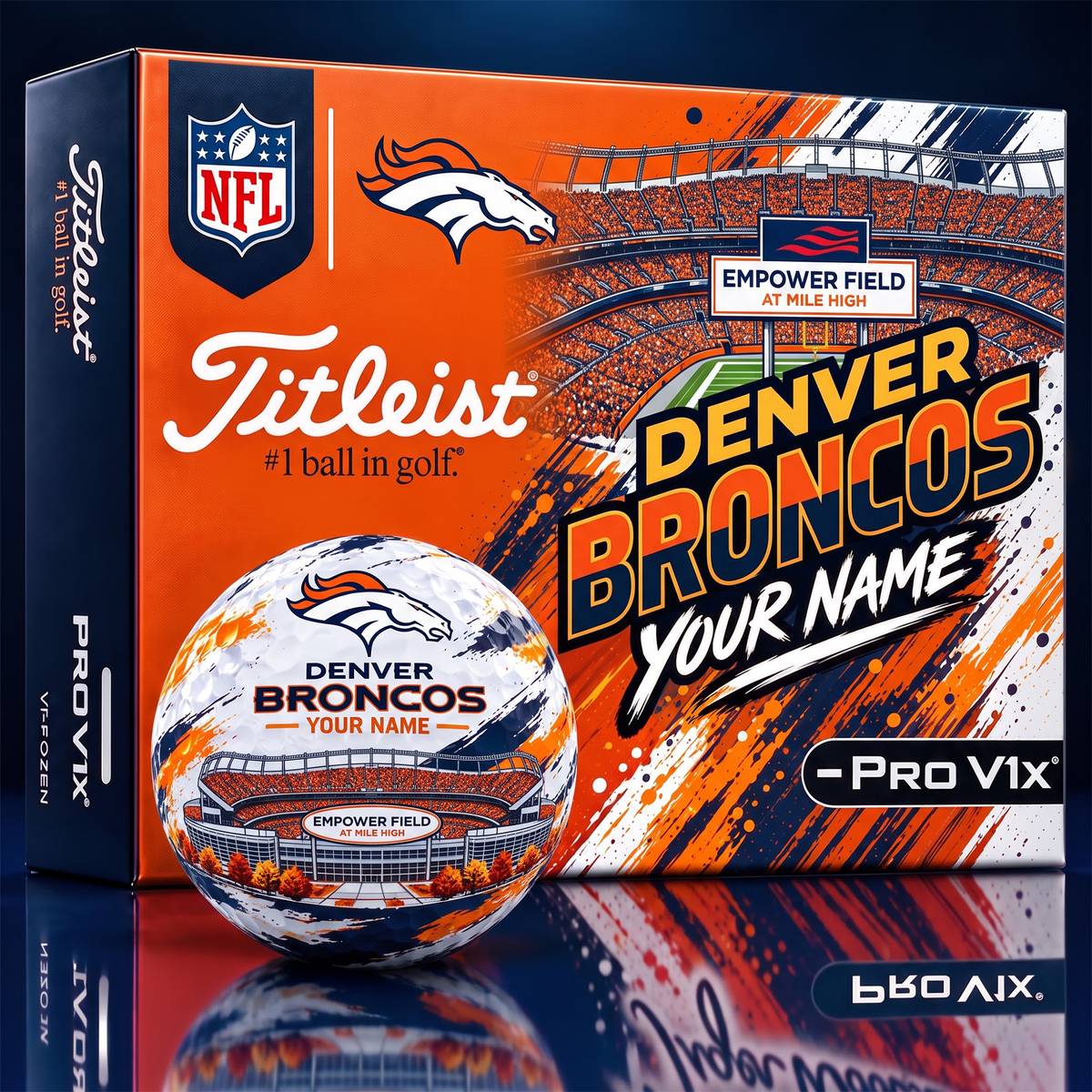 DB x Personalized NFL Team Home Stadium Edition Golf Balls Set