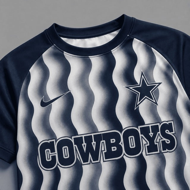 DC Premium NFL Retro Wavy Pattern Athletic T-Shirt