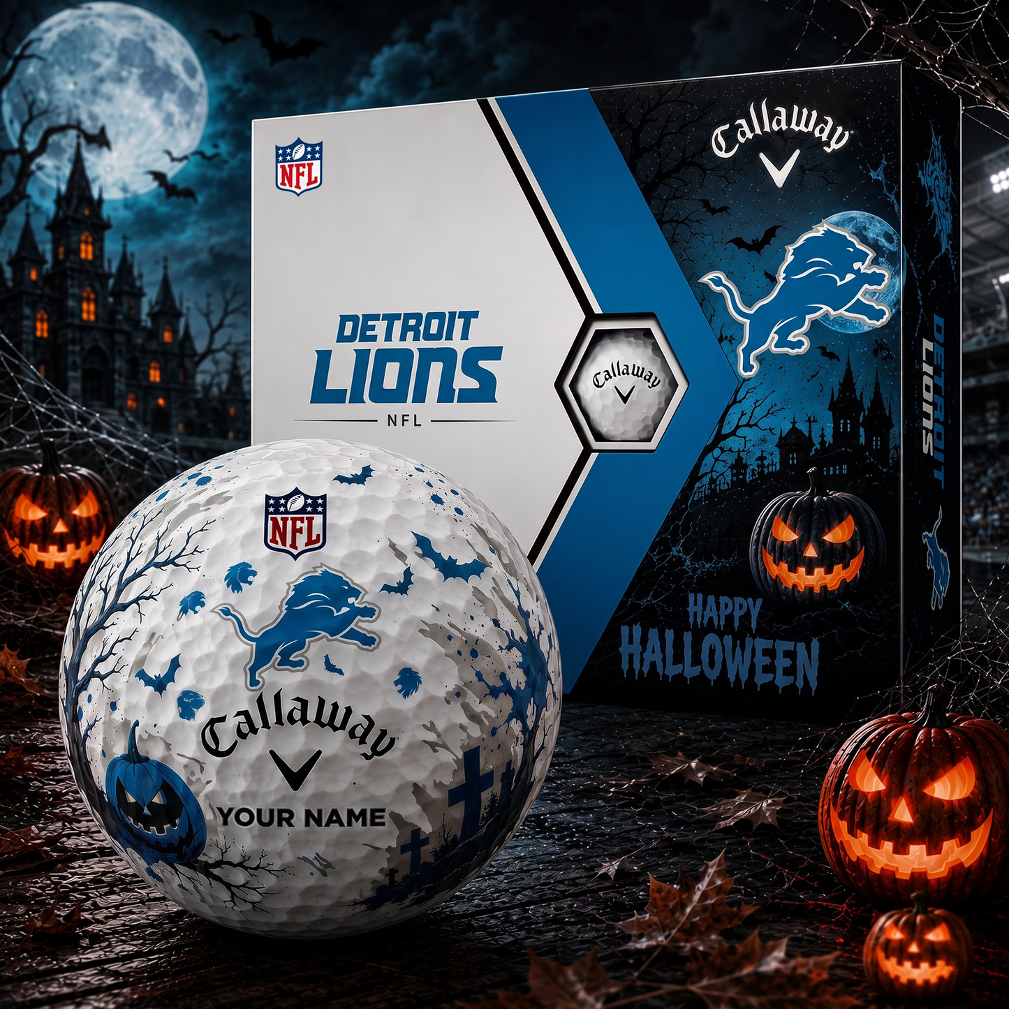 DET X Premium NFL Halloween Golf Ball Limited Edition
