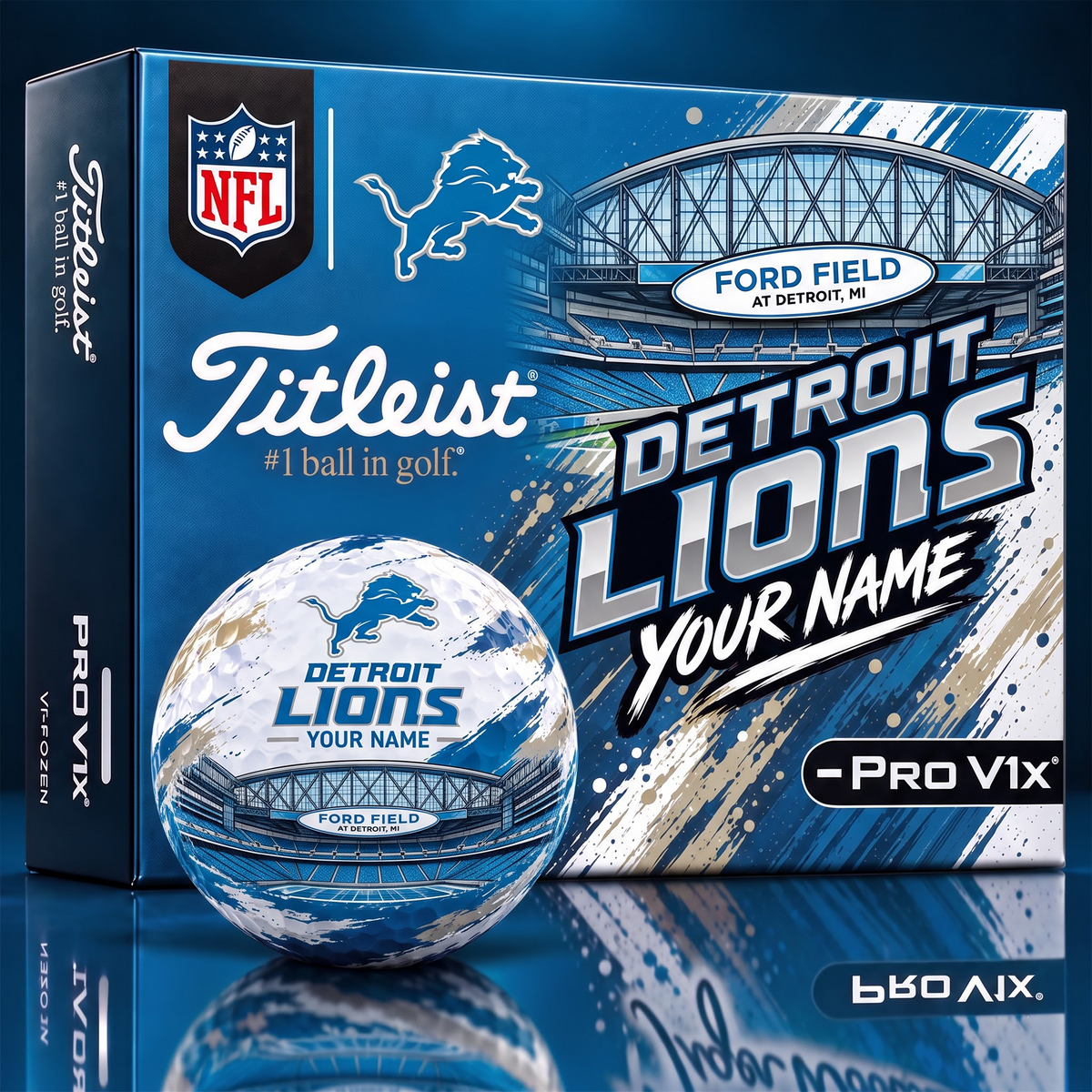 DL x Personalized NFL Team Home Stadium Edition Golf Balls Set