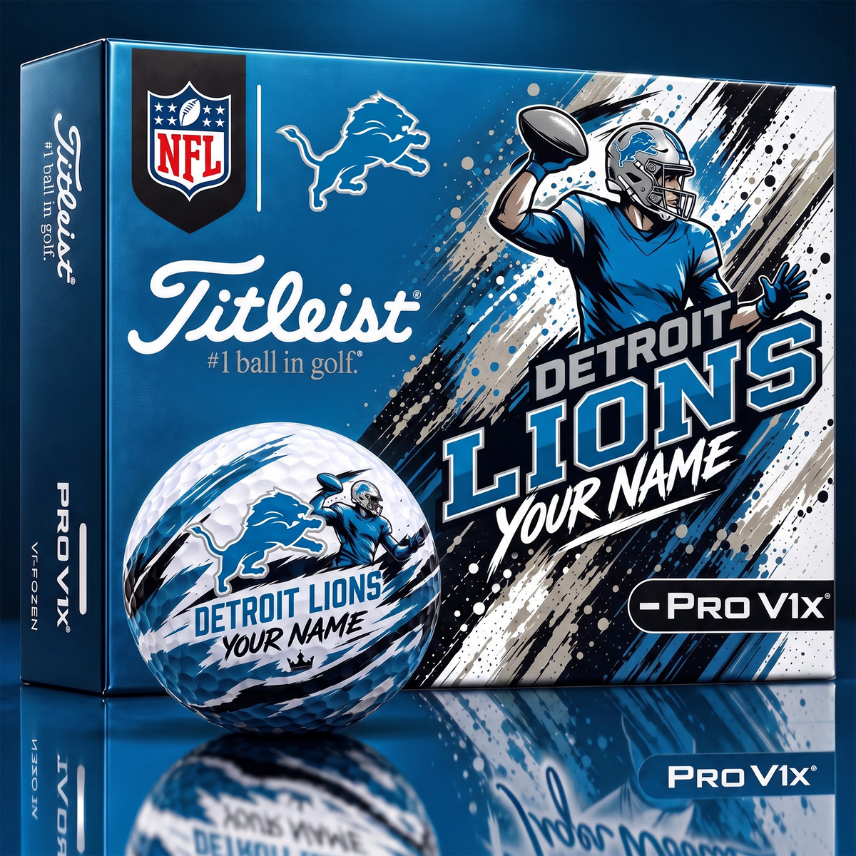 DL x Personalized NFL Titleist Pro V1x NFL Golf Balls