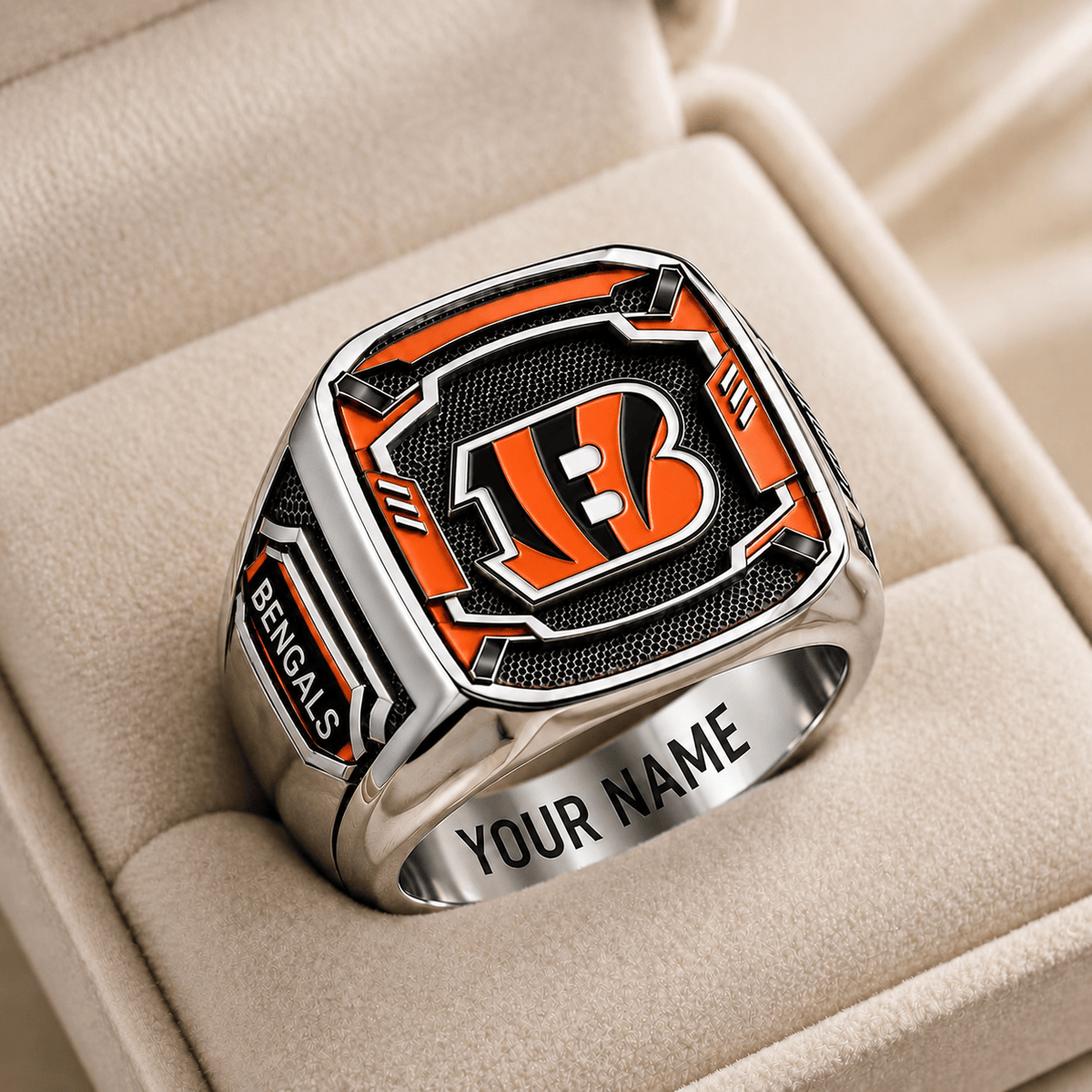 Exclusive NFL x CIN Personalized Name Ring