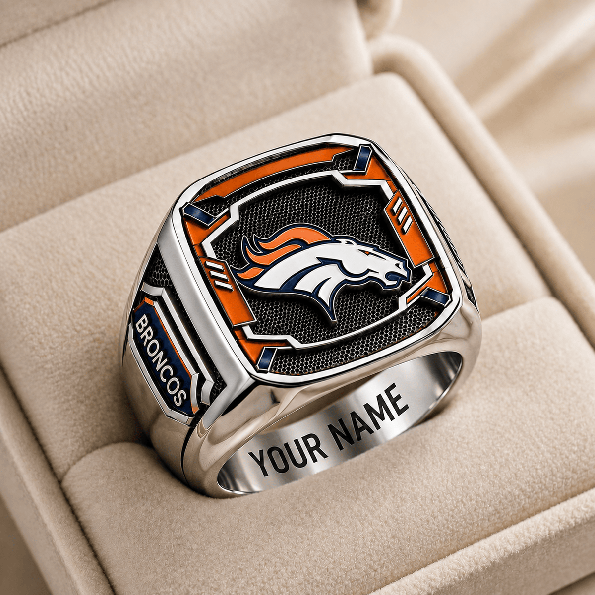 Exclusive NFL x DEN Personalized Name Ring