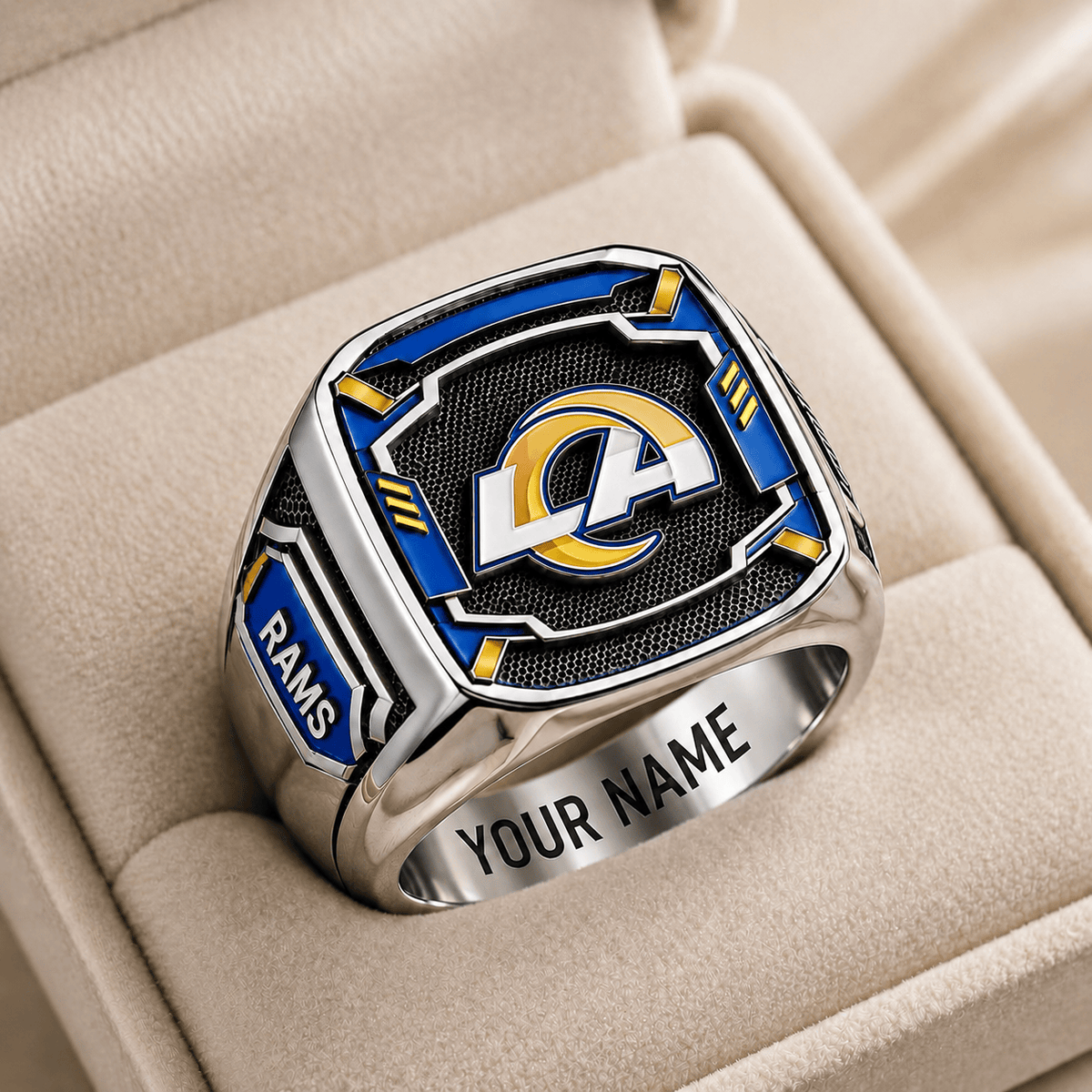 Exclusive NFL x LAR Personalized Name Ring