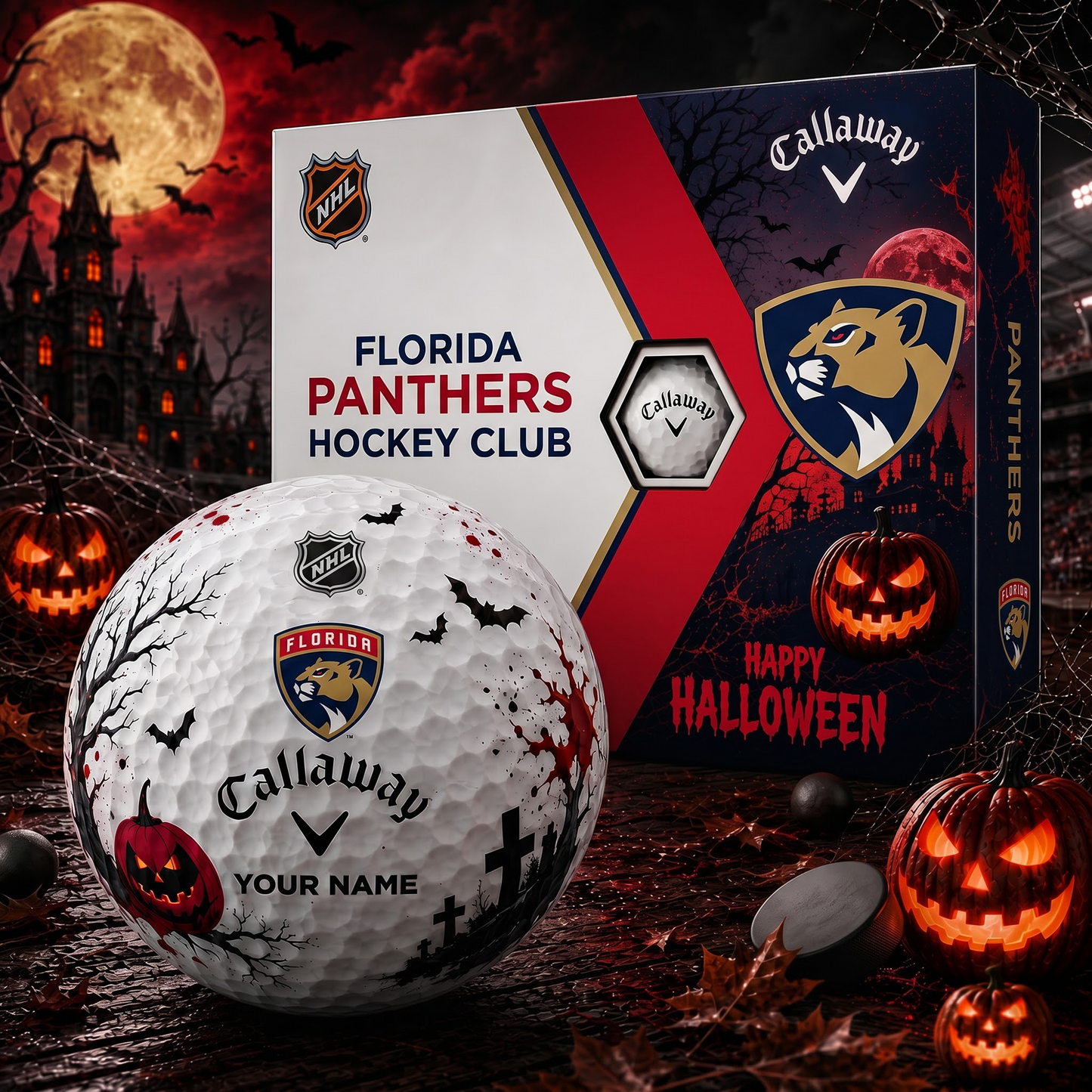FLO X Premium NHL Halloween Golf Ball Limited Edition