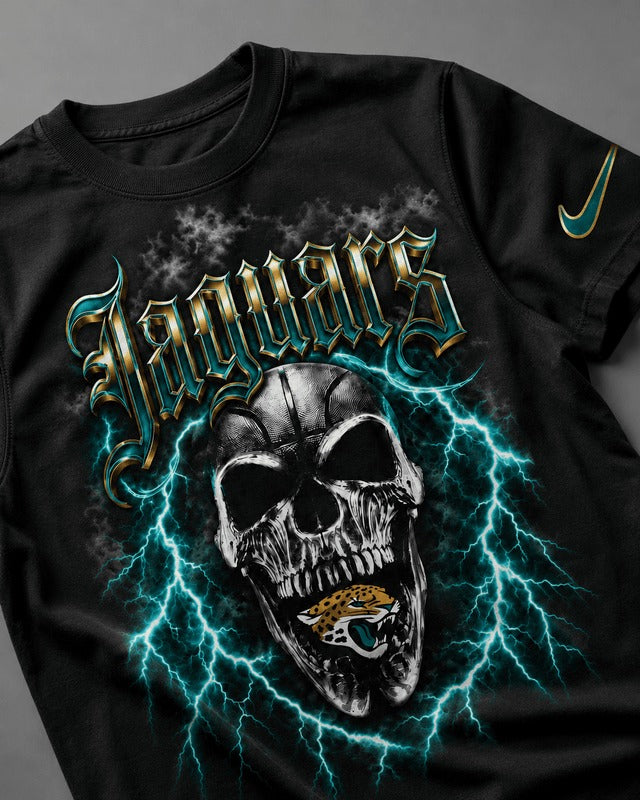 JJ Premium NFL Premium Skull Lightning Graphic T-Shirt