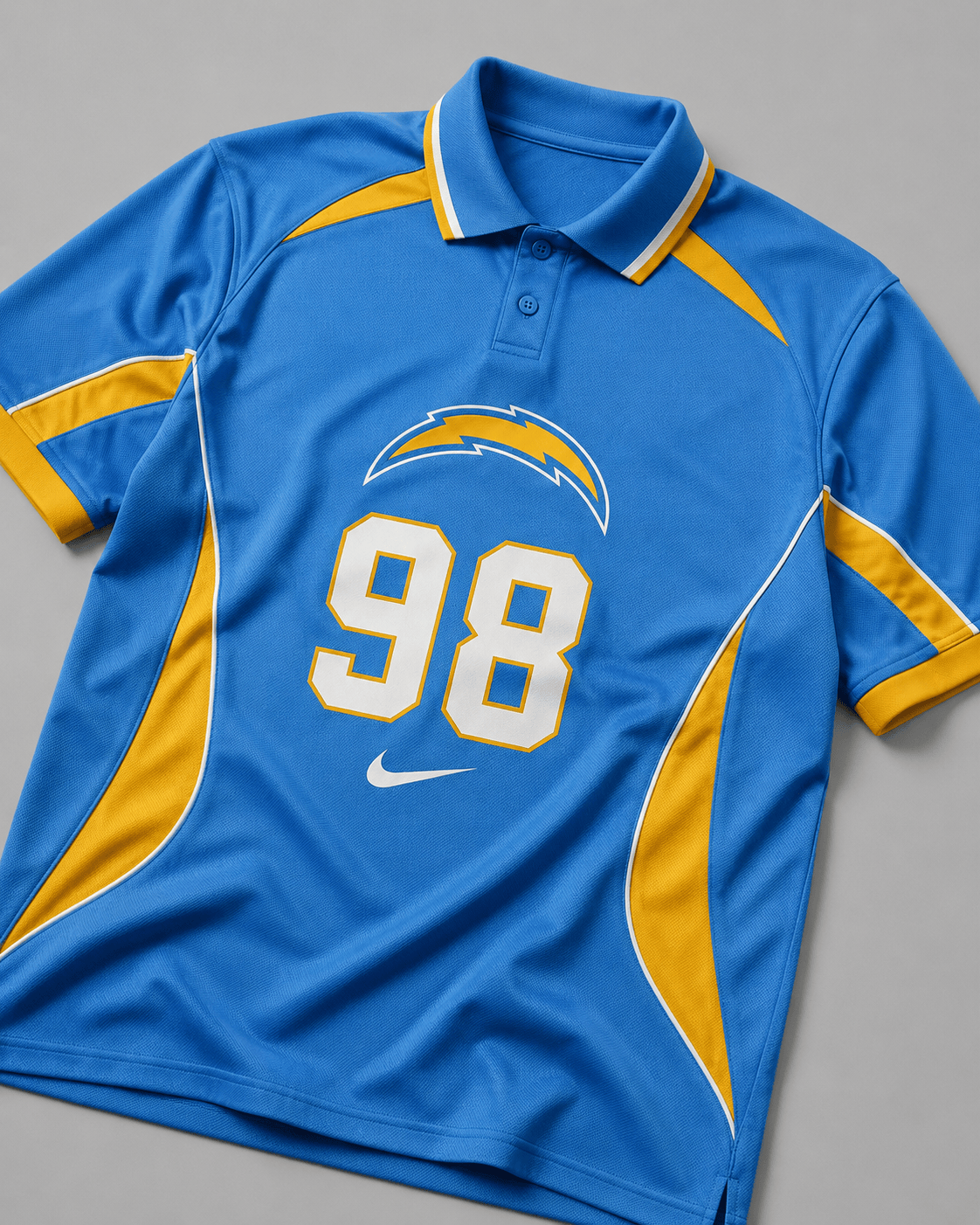 LAC Premium NFL Custom Number Sports Style Polo Shirt