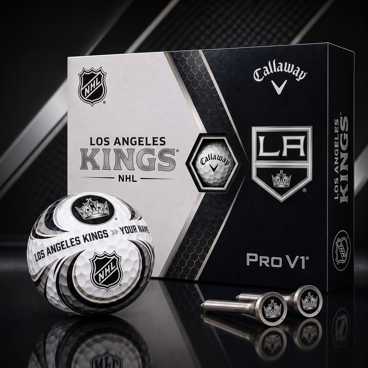 LAK X PREMIUM NHL PERSONALIZED PRO V1 GOLF BALL SET COLLECTOR EDITION
