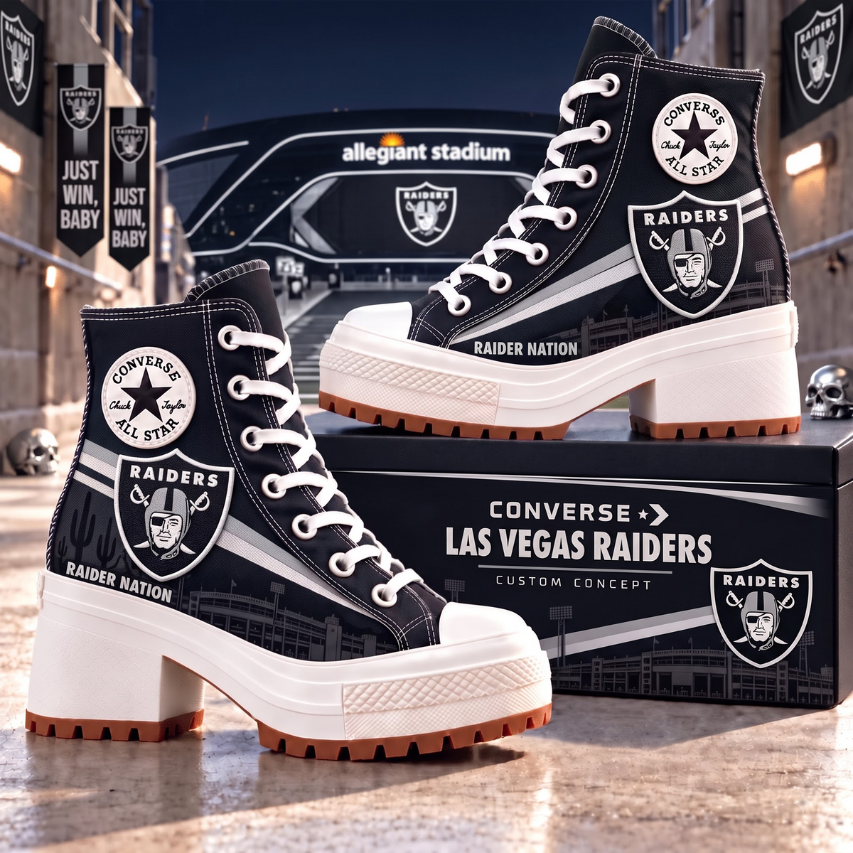LV X PREMIUM NFL Heeled High-Top Sneakers