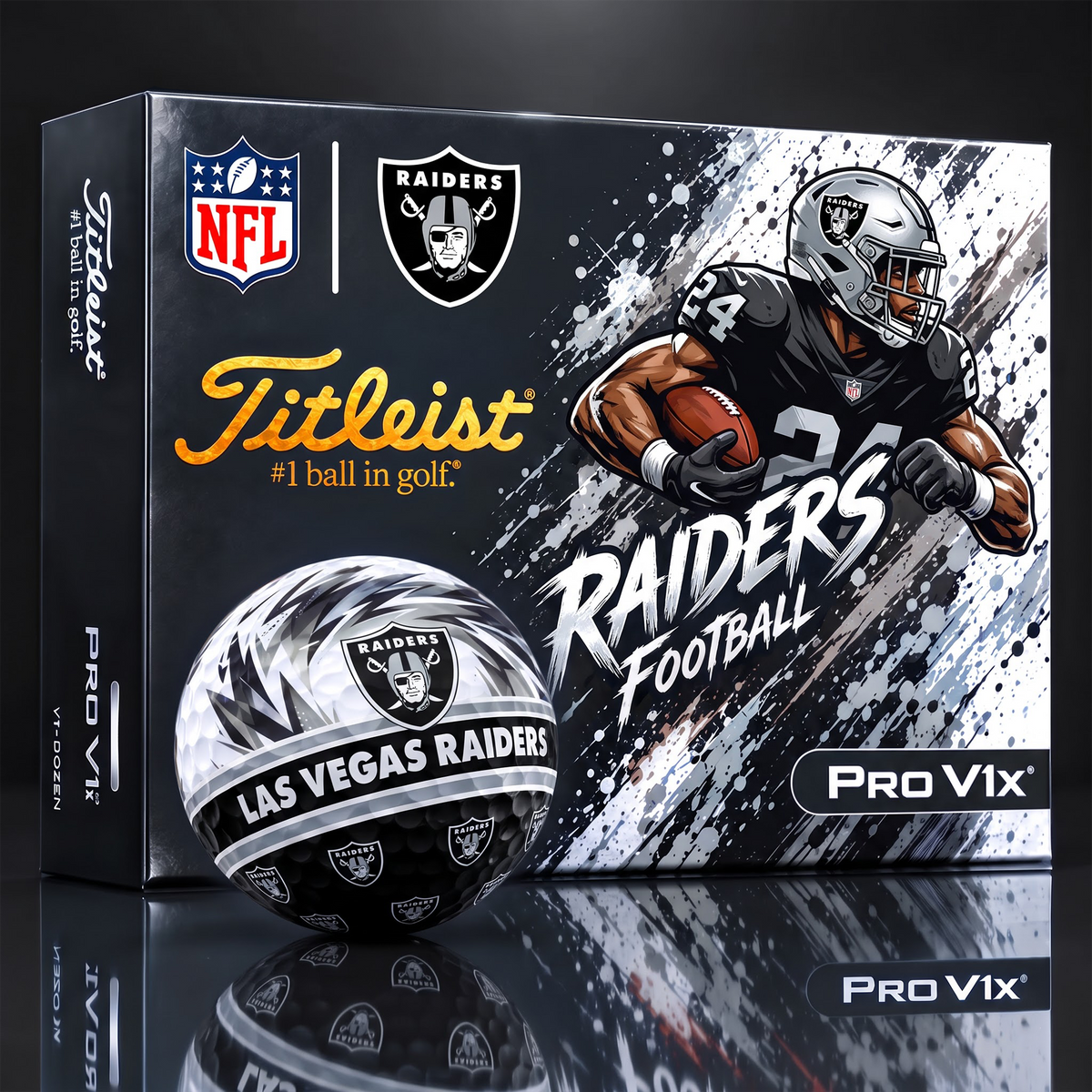 LVR x Custom NFL Dynamic Paint Splatter Golf Balls