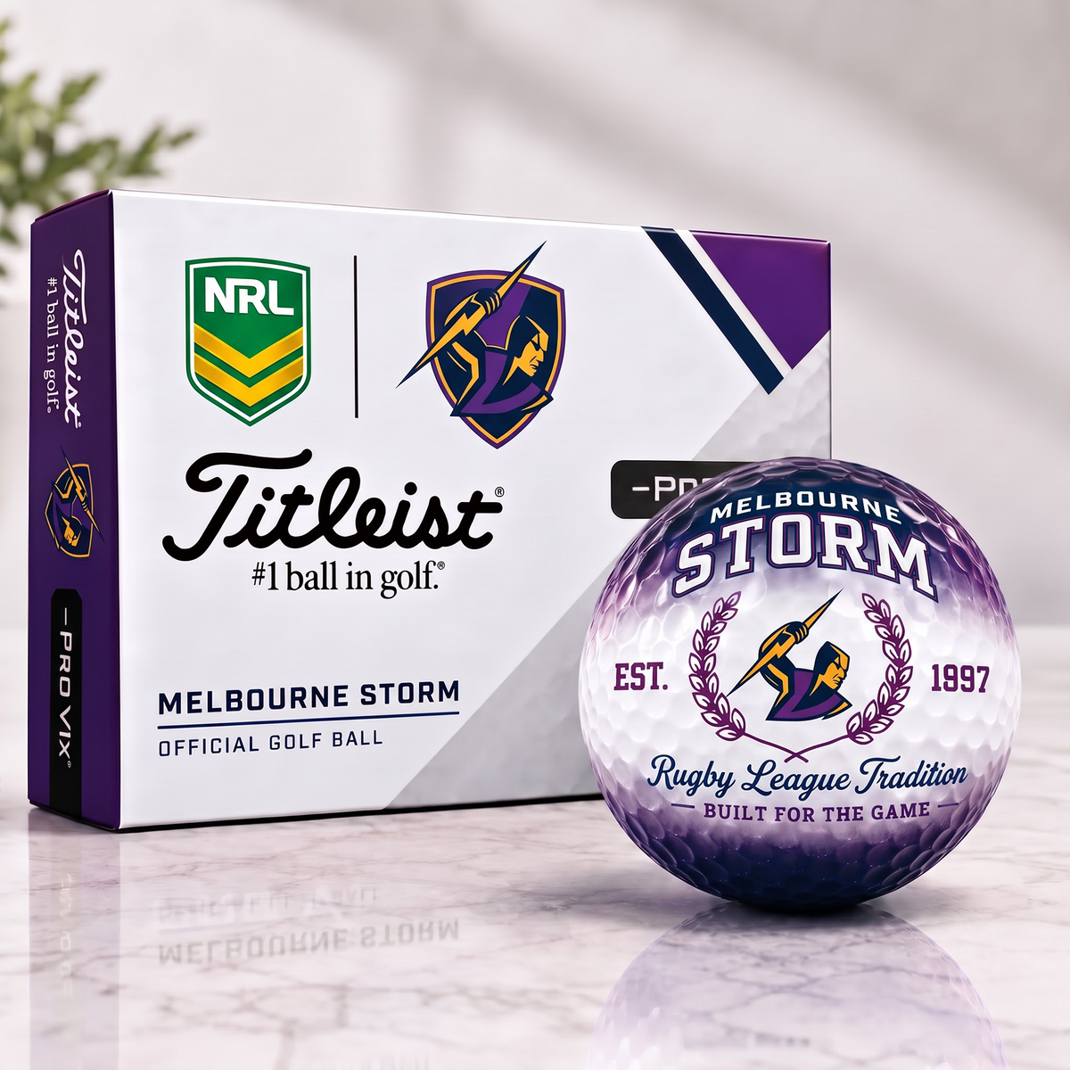 MEL X Custom NRL Football Tradition Golf Ball Set