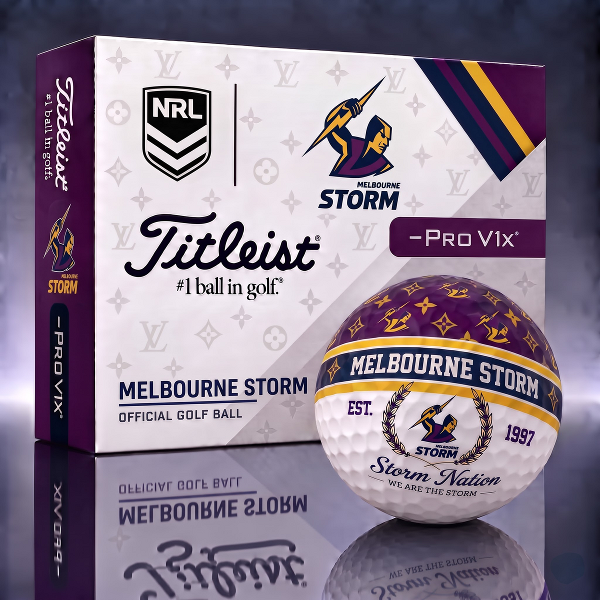 MEL X Custom NRL Football Tradition Golf Ball Set