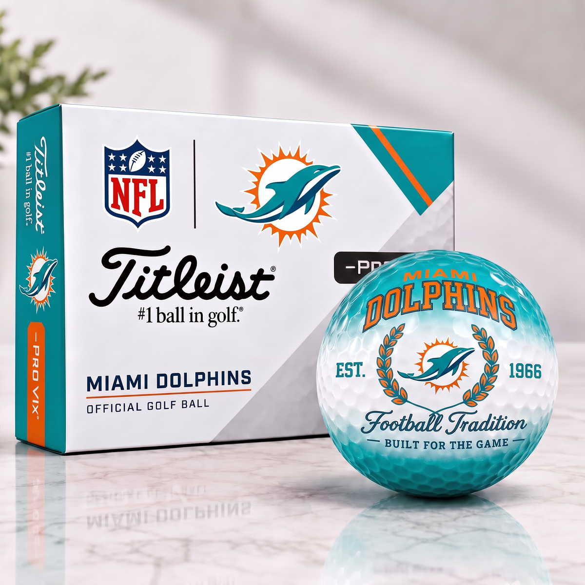 MIA X Custom NFL Football Tradition Golf Ball Set