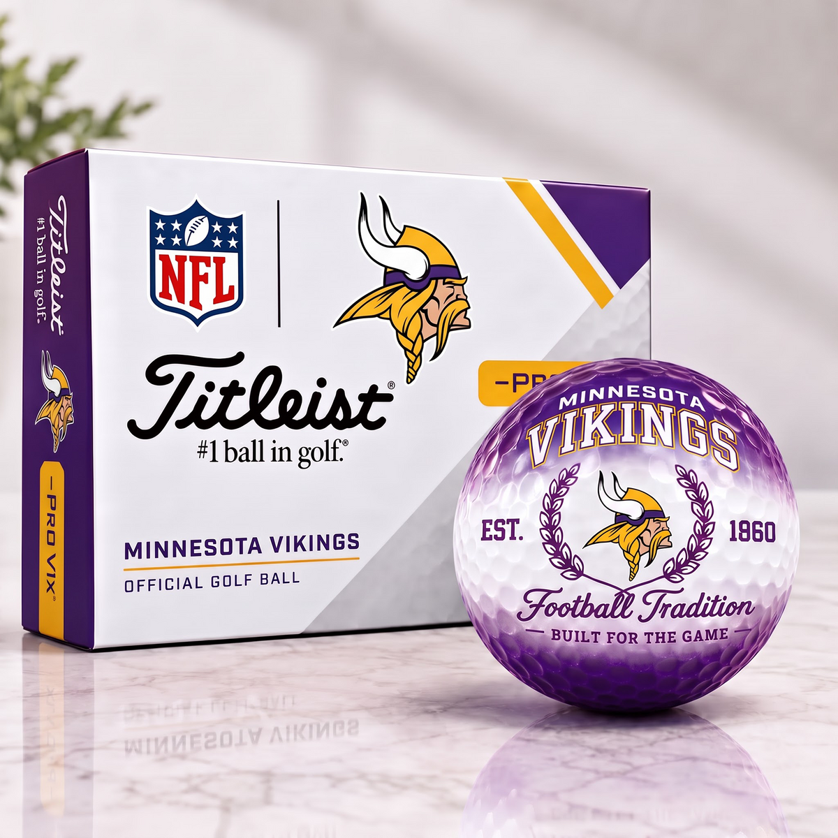 MIN X Custom NFL Football Tradition Golf Ball Set
