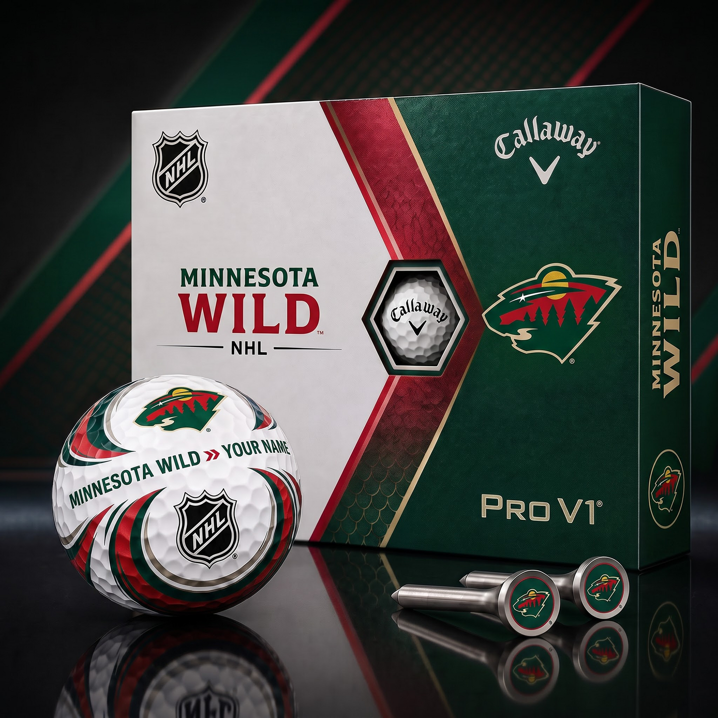 MIN X PREMIUM NHL PERSONALIZED PRO V1 GOLF BALL SET COLLECTOR EDITION