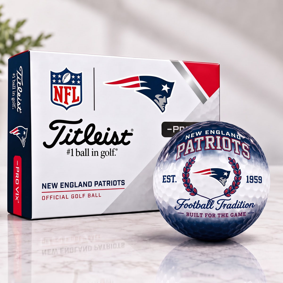 NE X Custom NFL Football Tradition Golf Ball Set