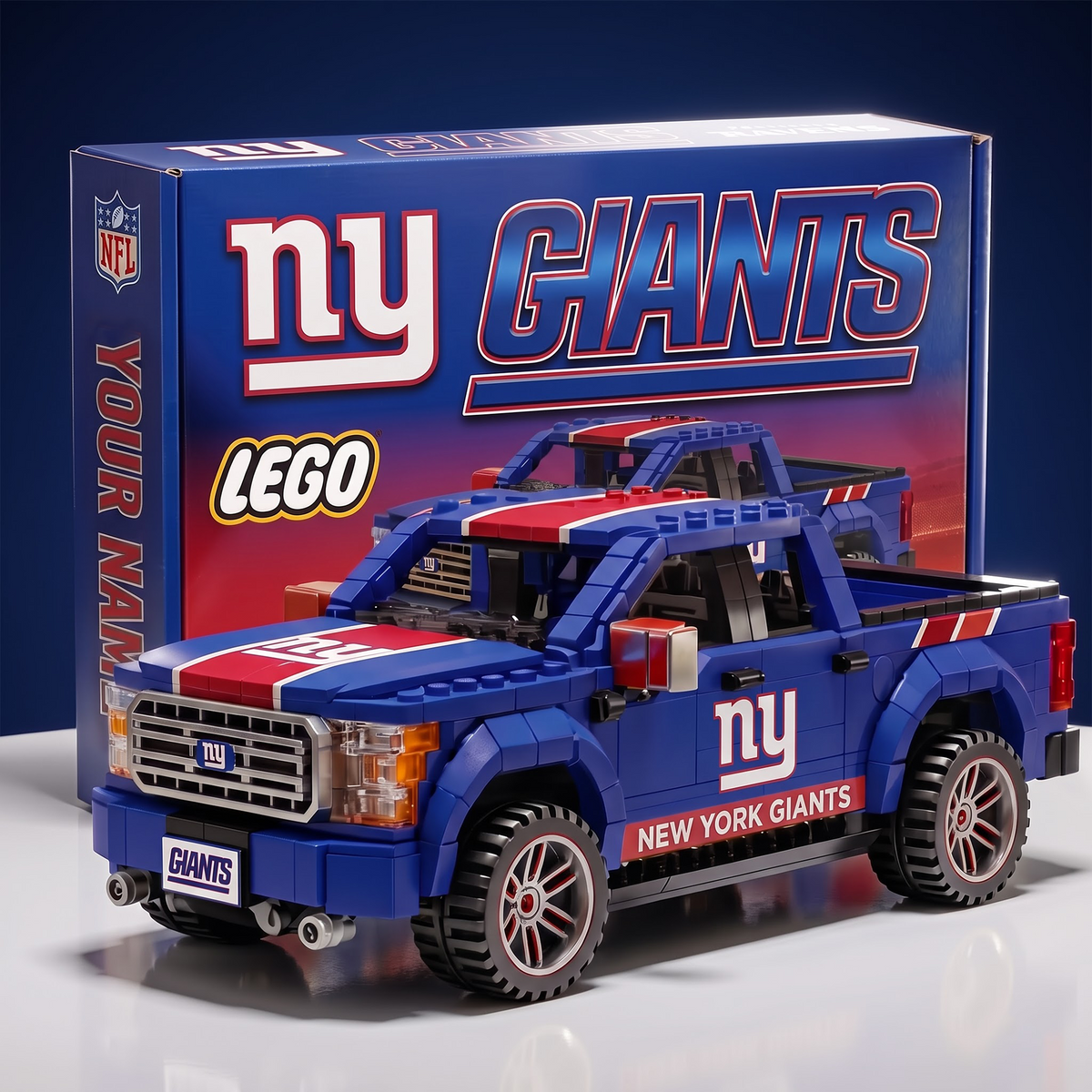NYG x NFL IN-HOUSE CRAFTED PICKUP TRUCK BUILDING BLOCK SET