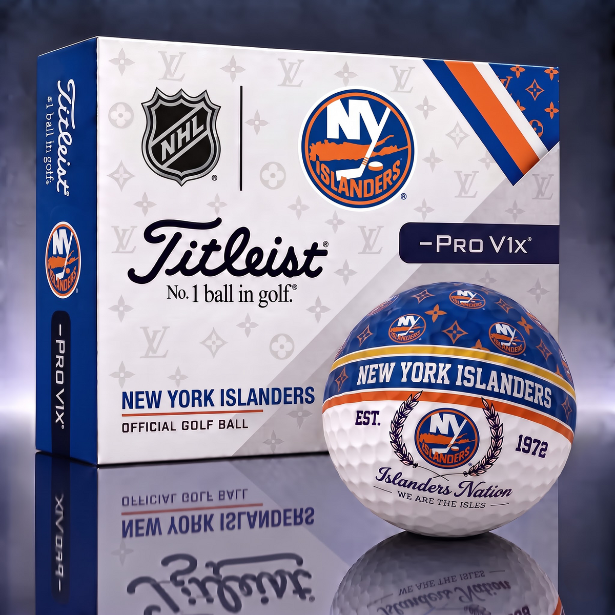 NYI X NHL Custom LV x Titleist Pro V1 Golf Balls Set