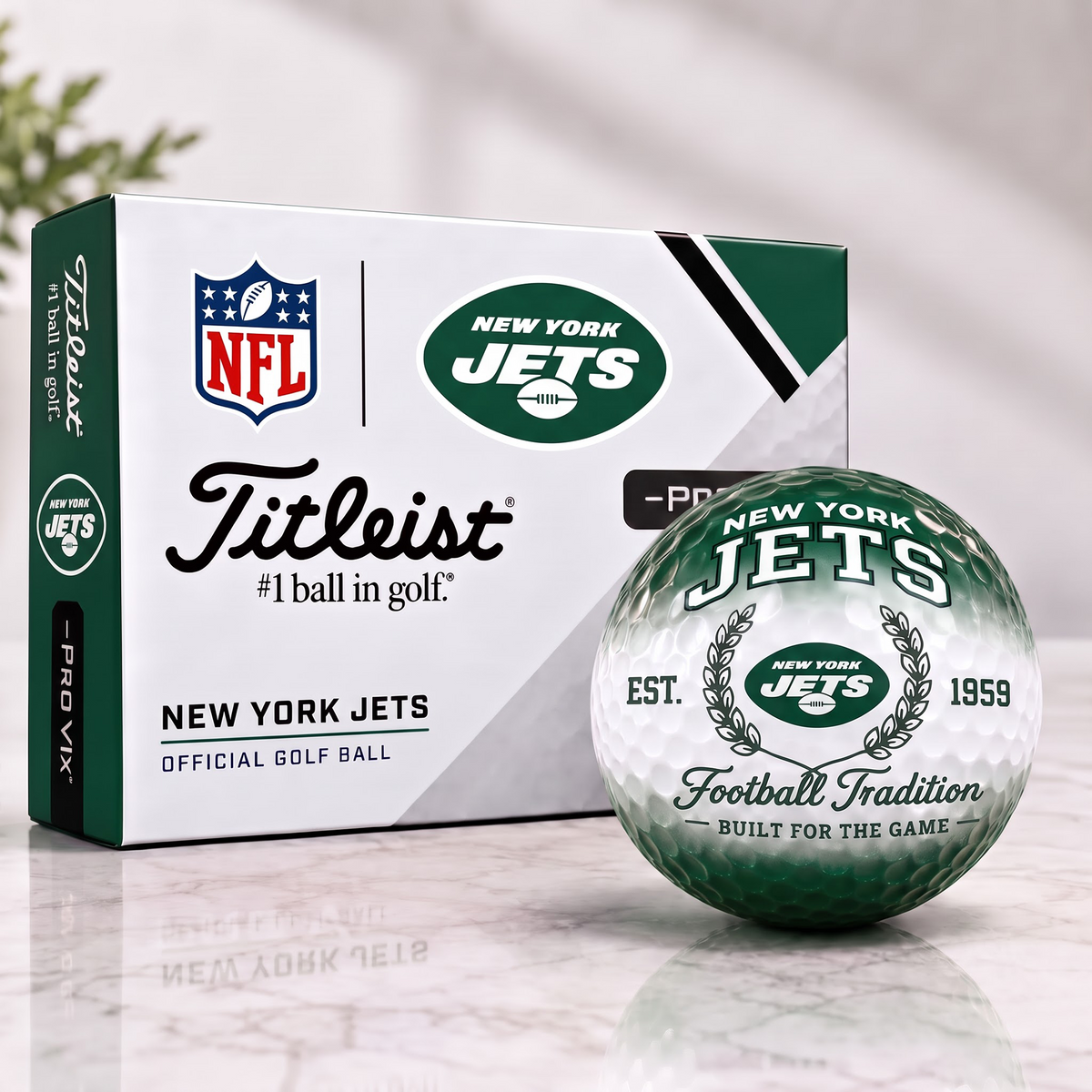 NYJ X Custom NFL Football Tradition Golf Ball Set