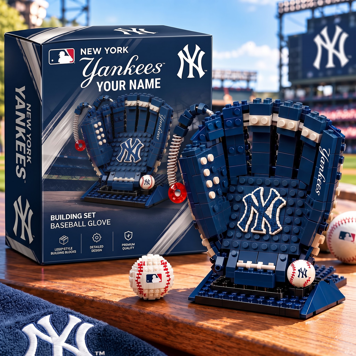 NYY X MLB Teams Baseball Glove Building Block Set