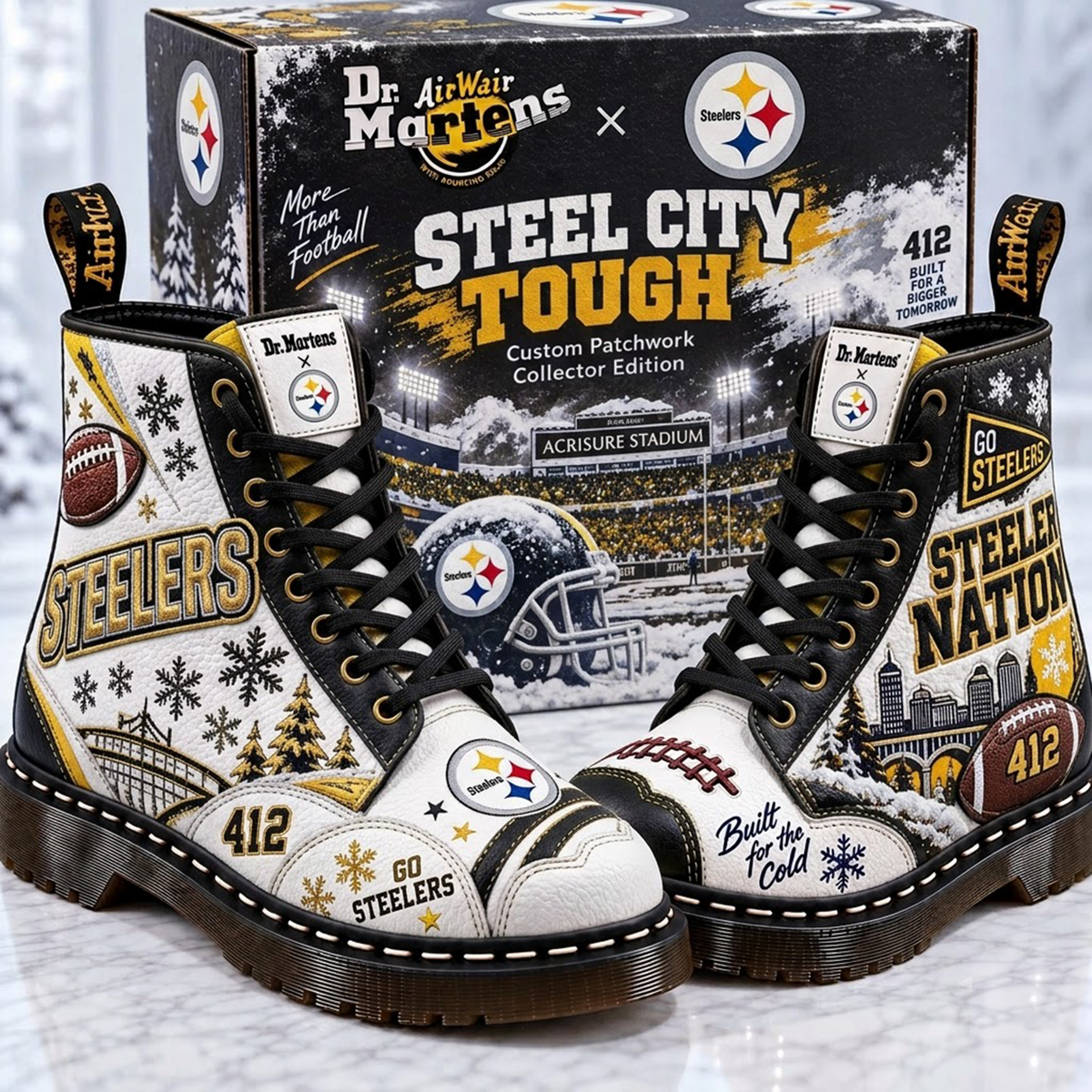 PIT X Premium NFL Leather Lace-Up Boots