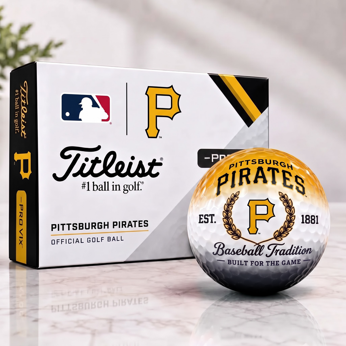 PIT x Custom MLB Football Tradition Golf Ball Set