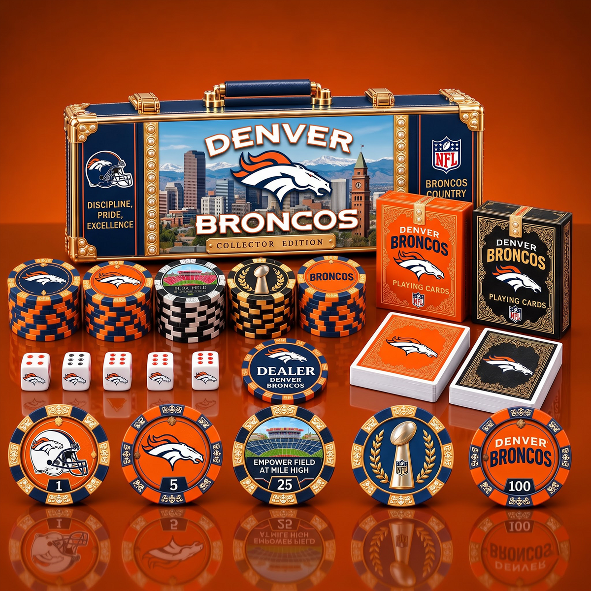 PREMIUM NFL X DB EXCLUSIVE POKER TOURNAMENT SET LIMITED EDITION