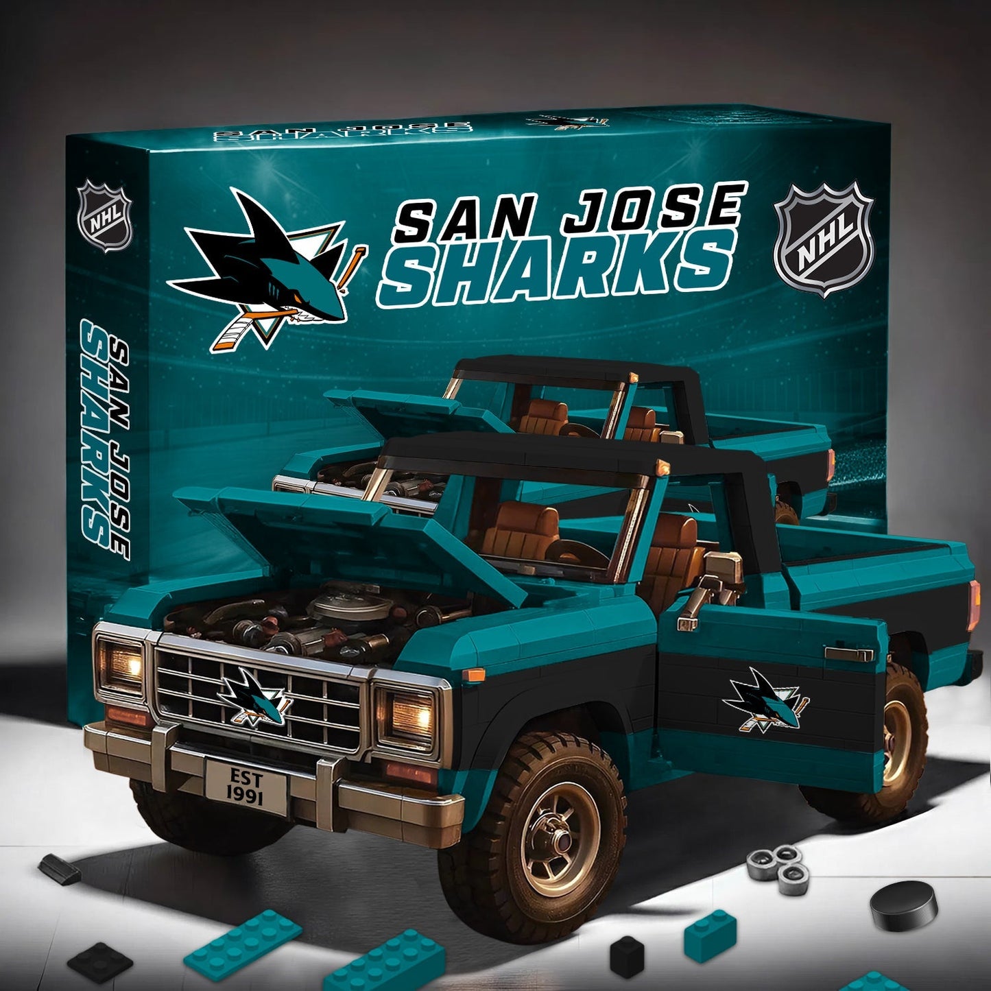 PREMIUM NHL X SJS Elite Craft Ford F150 3D Build Your Own Toy NDT NHM 180426