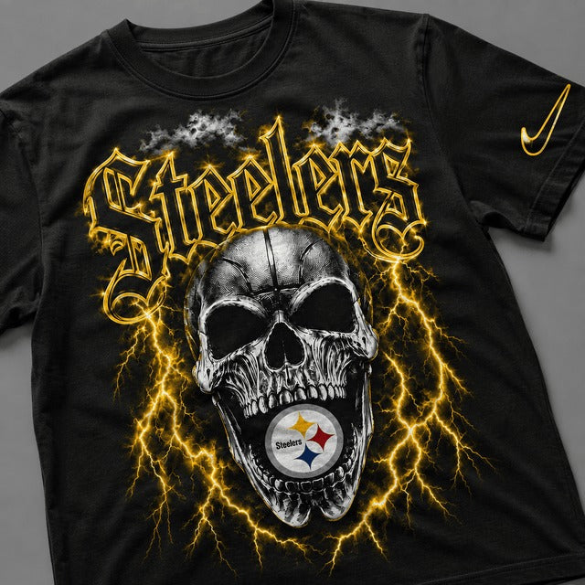 PS Premium NFL Premium Skull Lightning Graphic T-Shirt