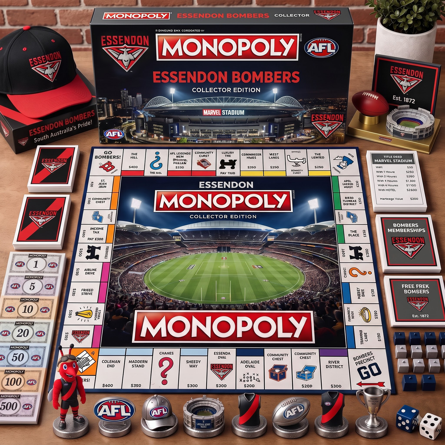 Premium AFL EB Monopoly Collector’s Edition Board Game