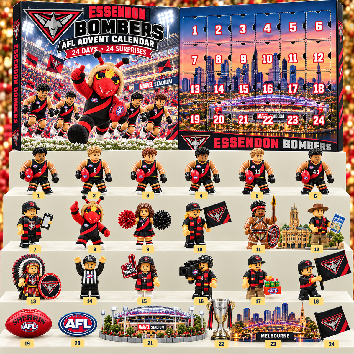 Premium AFL ESS 24-Piece Football Collectible Advent Calendar V2