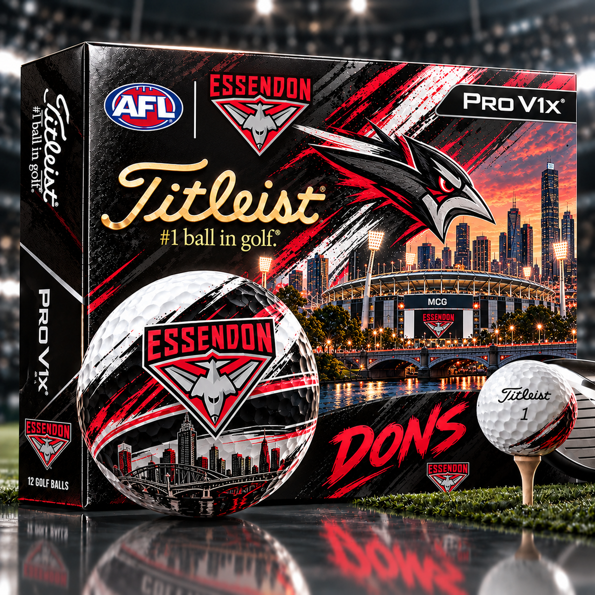 Premium AFL ESS x Titleist Pro V1 Skyline & Stadium Golf Balls Set