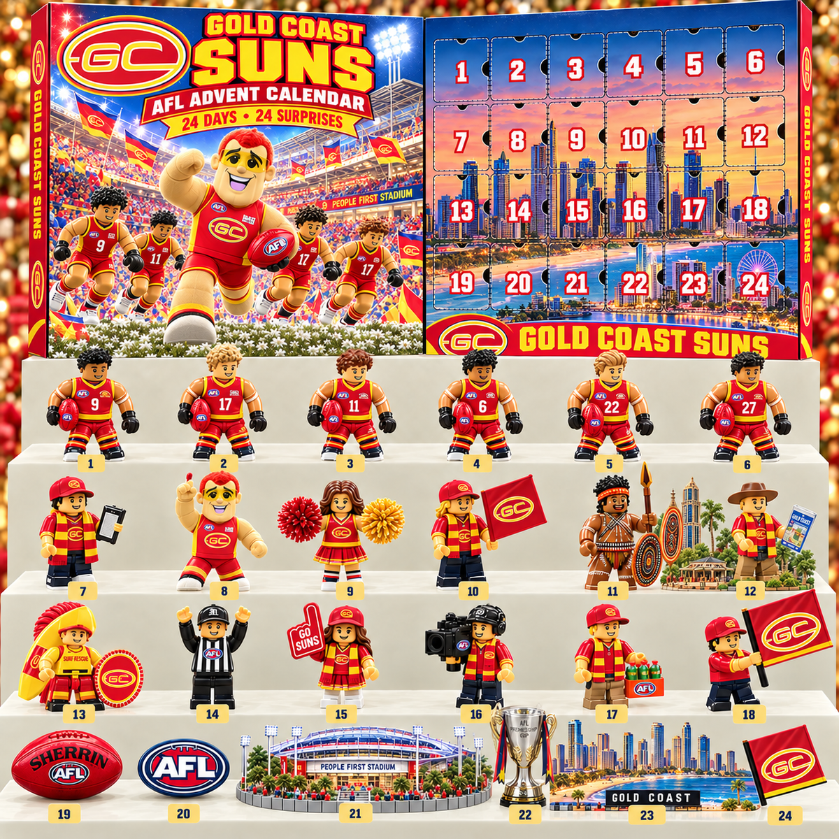Premium AFL GCS 24-Piece Football Collectible Advent Calendar V2