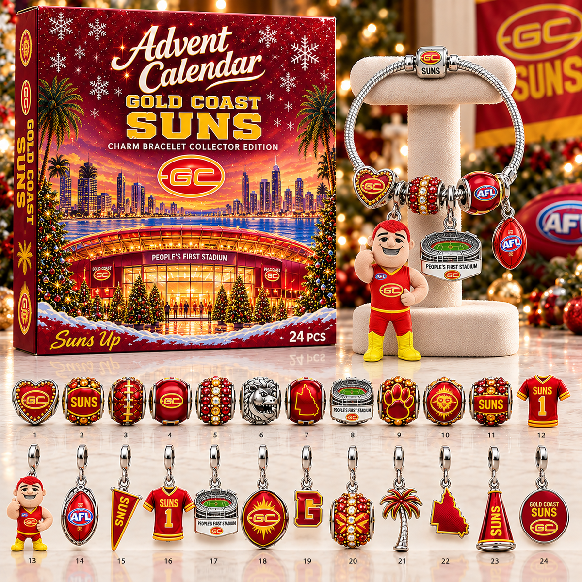 Premium AFL GCS Advent Calendar Charm Bracelet Set V5