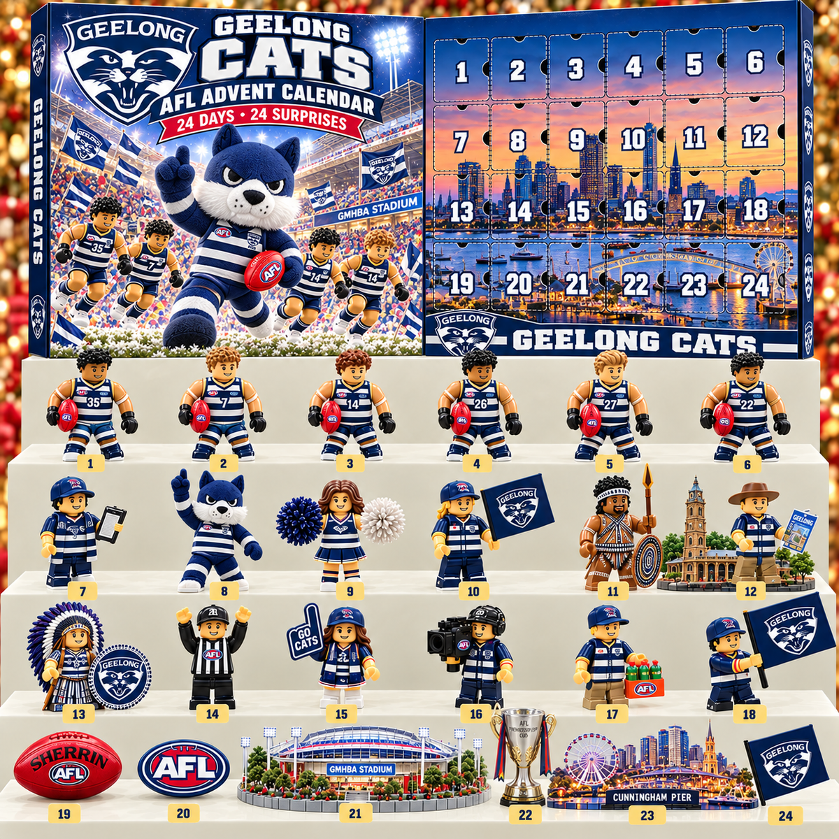 Premium AFL GEE 24-Piece Football Collectible Advent Calendar V2